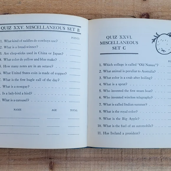 Vintage 1942 School Book: The Junior Quiz Book By Sylvia Weil And Rosetta C. Gol - Picture 7 of 16